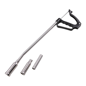 Bolus Applicator Ss With  Plastic Handle 50 Cm  Three  Heads Set  18mm 21mm 26mm