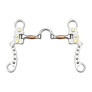 Black Steel Copper Roller Correction Horse Bit With Medium