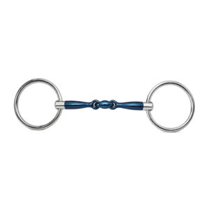 Blue Sweet Iron Lozenge Loose Ring Snaffle Bit For Schooling