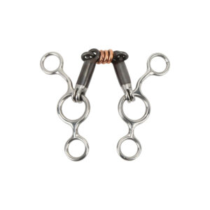 Cryfokt 147mm Stainless Steel Brass Horse Gag Ring Snaffle
