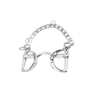 D-Horse Bit Stainless Steel Horse Muzzle With Chain For 135mm