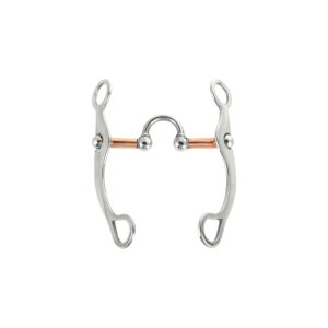 Generic Stainless Steel Loose Mouth Bit Thick 12-13mm Roller For Horse Training Silver Copper
