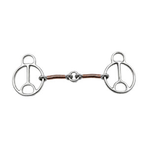 Sweet Iron Correction Horse Bit With Copper Roller & Leather
