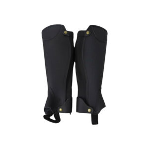 Wear-Resistant Synthetic Leather Chaps Color: Black