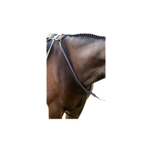 Black Oak Round Raised Padded Fancy Breastplate Black Oak 3/4" Adjustable