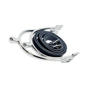 Women's English Spurs Chrome Plated 0.6" Short Neck & Leather