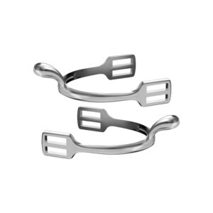 English Spurs 1 Pair, Swan Neck, Stainless Steel, Horse Riding