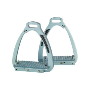 Safety Stirrups 12cm Clue Grey - Lightweight Aluminum