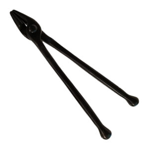 Scrolling Tong Small Carbon Steel Black Coated Jaw Length: 2-3/8" Reins length: 8"