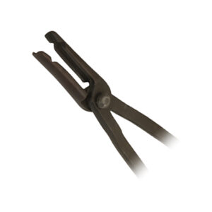 Duckbill Tong Stock Size: 3/16" Jaw Length:2-7/16" Reins Length: 12" Ball Of The Reins Carbon Steel-Black Coated