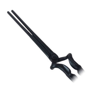 Goose Neck Tongs, Offset V Bit Tongs Carbon Steel-Black Coated