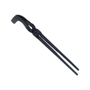Angled Flat Jaw Tongs Carbon Steel - Black Coated