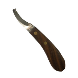 Classic Hoof Knife Right Drop Blade Wooden Handle