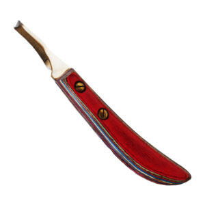 Hoof Knife Left Drop Blade Multicolor Handle
