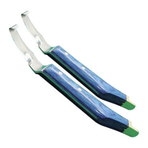 Hoof Knife Angled Blade Left Multicolor Handle