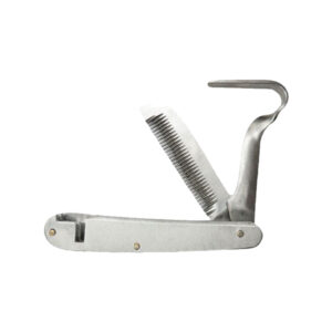 Folding Knife 2-Blade Pick & Comb Aluminum Handle