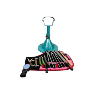 Farrier Tool Kit. 1-Pcs: Hoof Knife RH, 1-Pcs: Loop Knife, 1-Pcs: Loop Knife W/Hoe, 1-Pcs: Farrier Nipper 14", 1-Pcs: Pull-Off 14", 1-Pcs: Nail Clincher, 1-Pcs: Hammer, 1-Pcs: Hoof Rasp, 1-Pcs: Hoof Stand, 1-Pcs: Farrier Apron, 1-Pcs: Hoof Rasp, 1-Pcs: Multipurpose Knife