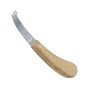 Hoof Knife Left Wooden Handle