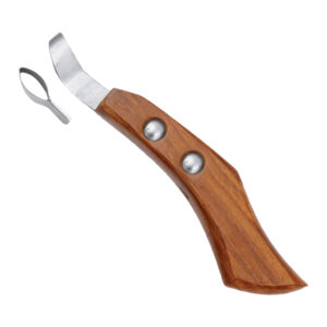 Loop Knife 30mm Tear Drop Wooden Handle