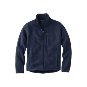 Men's Full Zip Fleece Jacket Warm Navy Full Zipper, 3 side Pockets