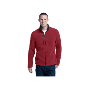 Men's Full Zip Fleece Jacket Warm Navy Full Zipper, 3 Side Pockets