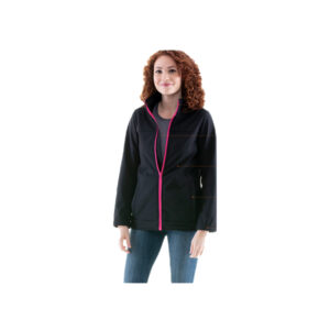 Premium Grade Women Softshell Jacket Black Full Zip, Adjustable Cuff, Side Pockets