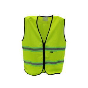 Safety Vest Lightweight 120gsm Polyester Reflective Tape, Front Zip Opening